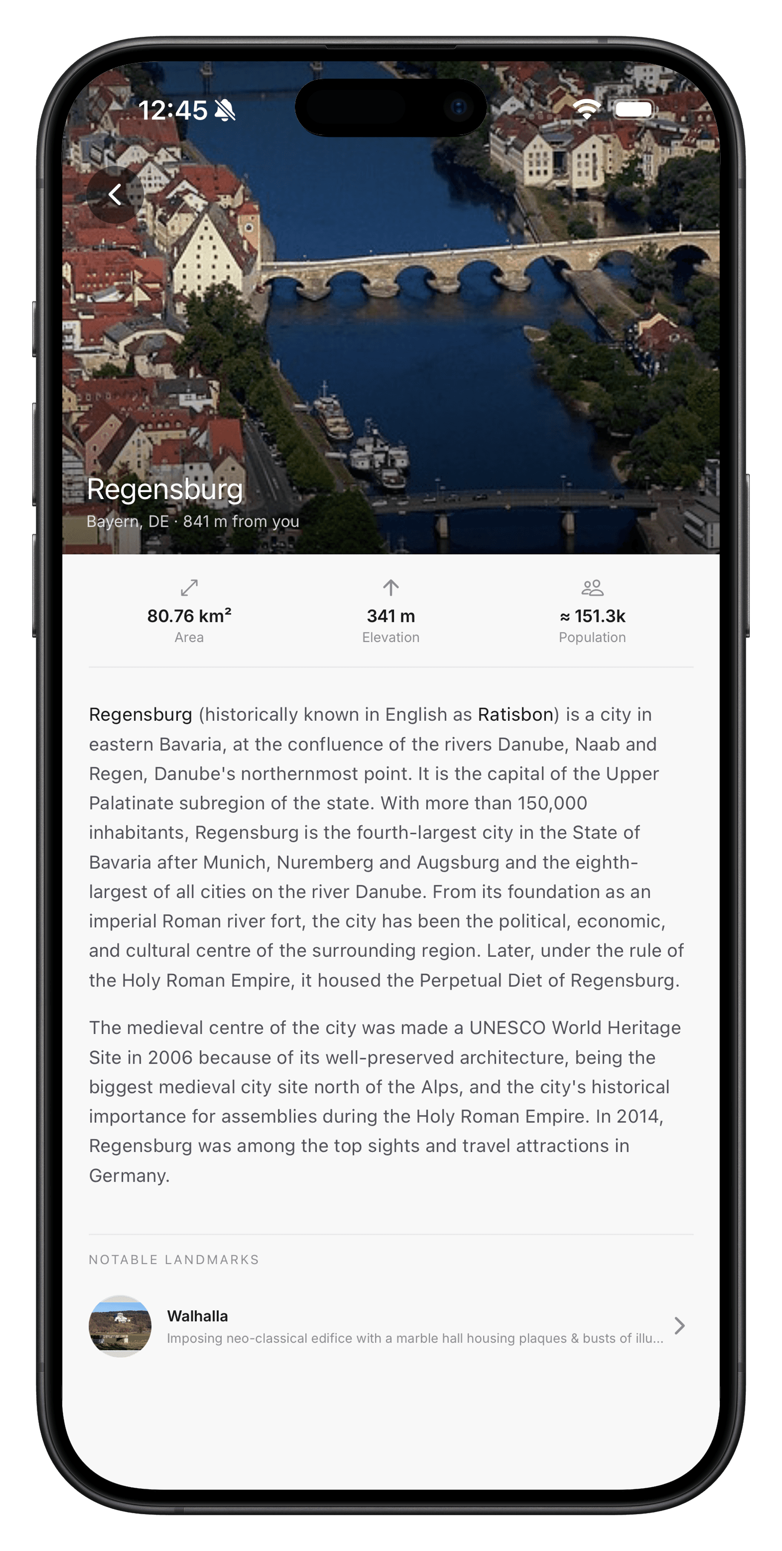 City Directory app on iPhone