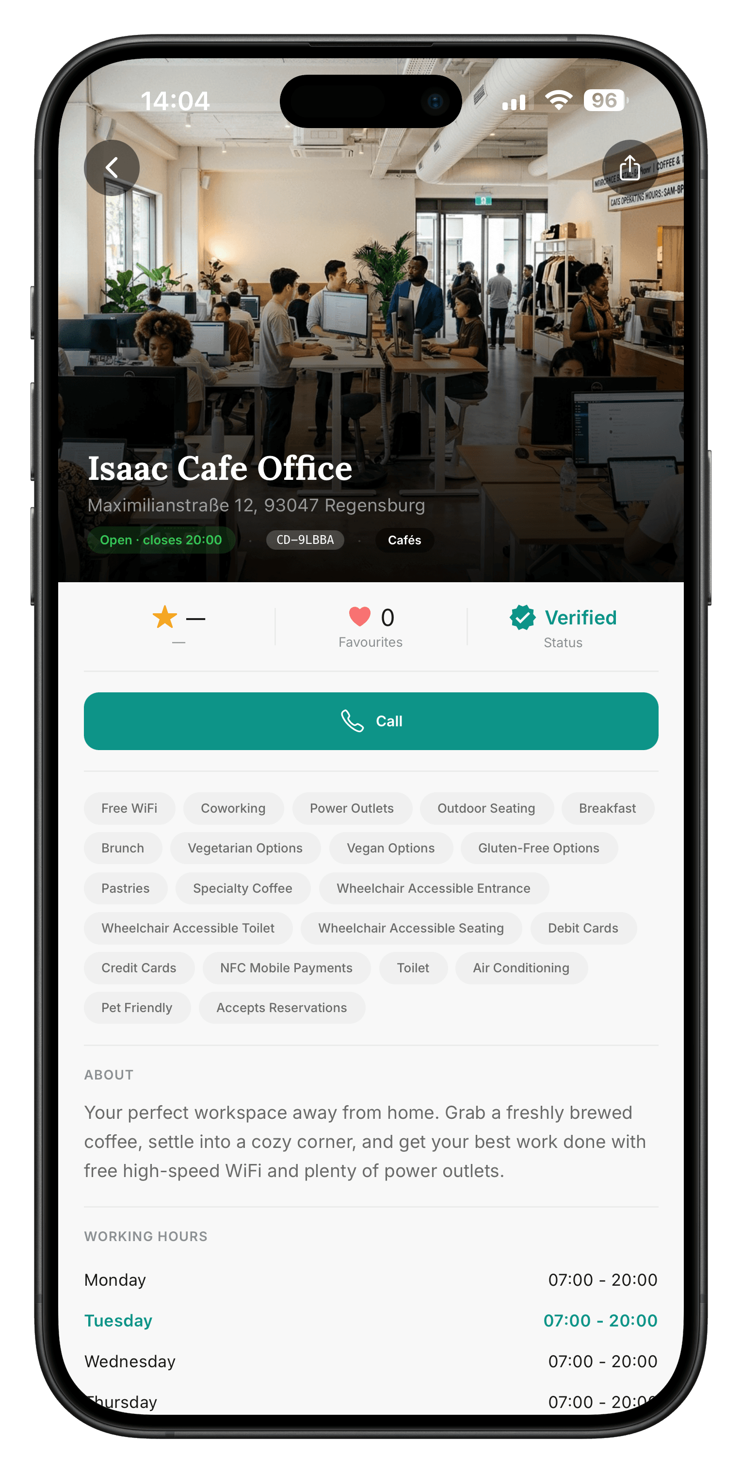 Listing details in City Directory